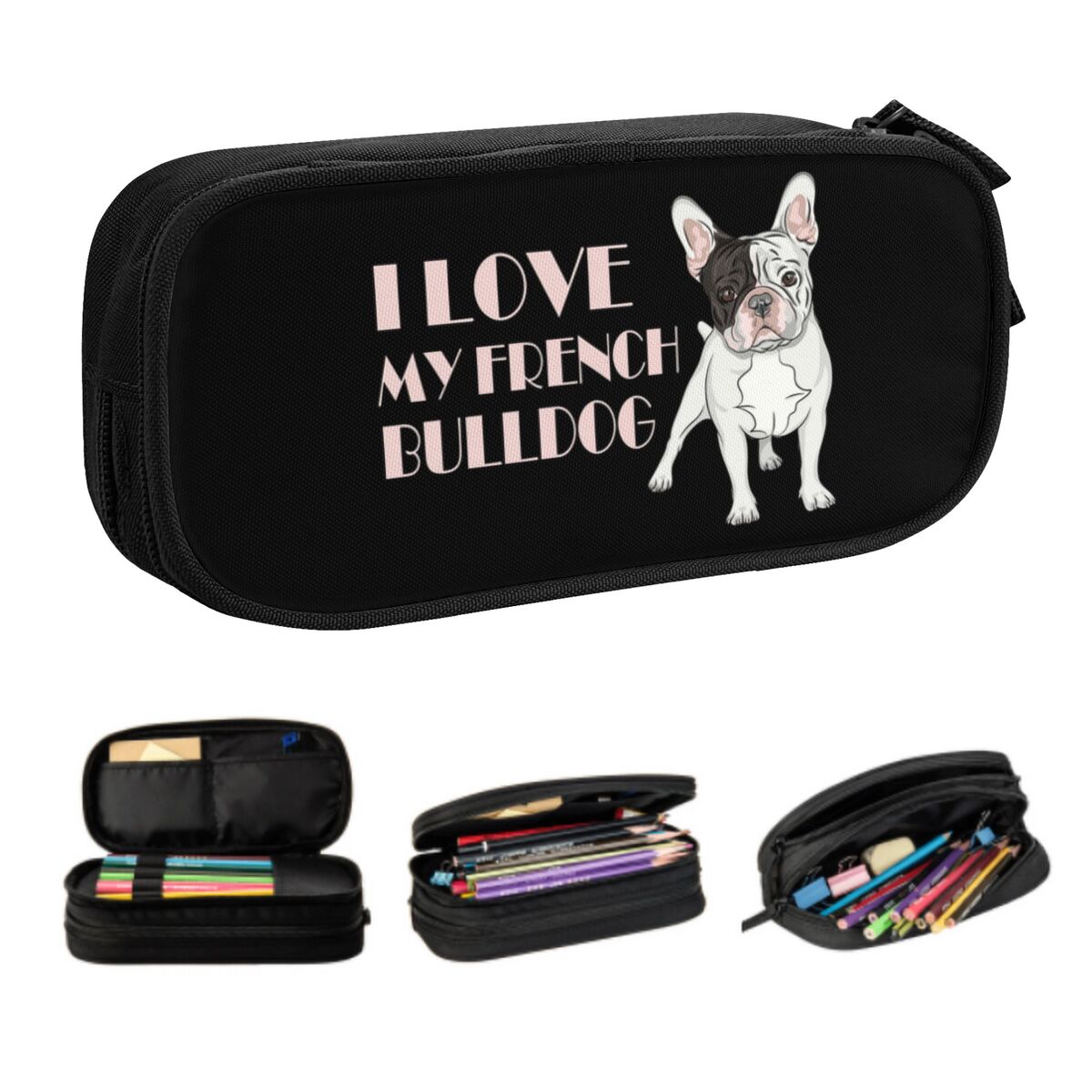 Pet X Supplies & Tack Grooming - Piórnik na ołówki z buldogiem francuskim,