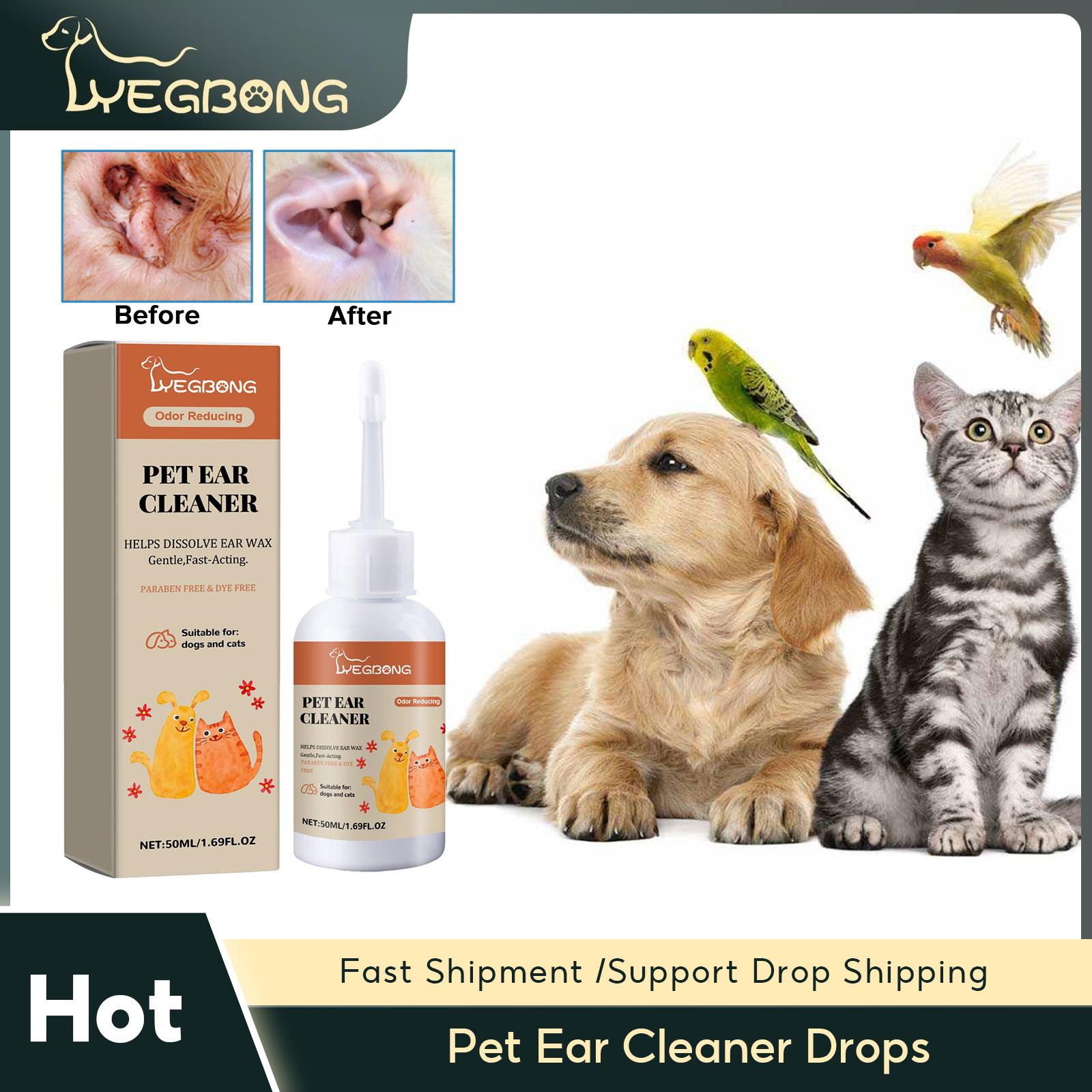 Pet Ear Cleaner - Do czyszczenia uszu dla zwierząt domowych