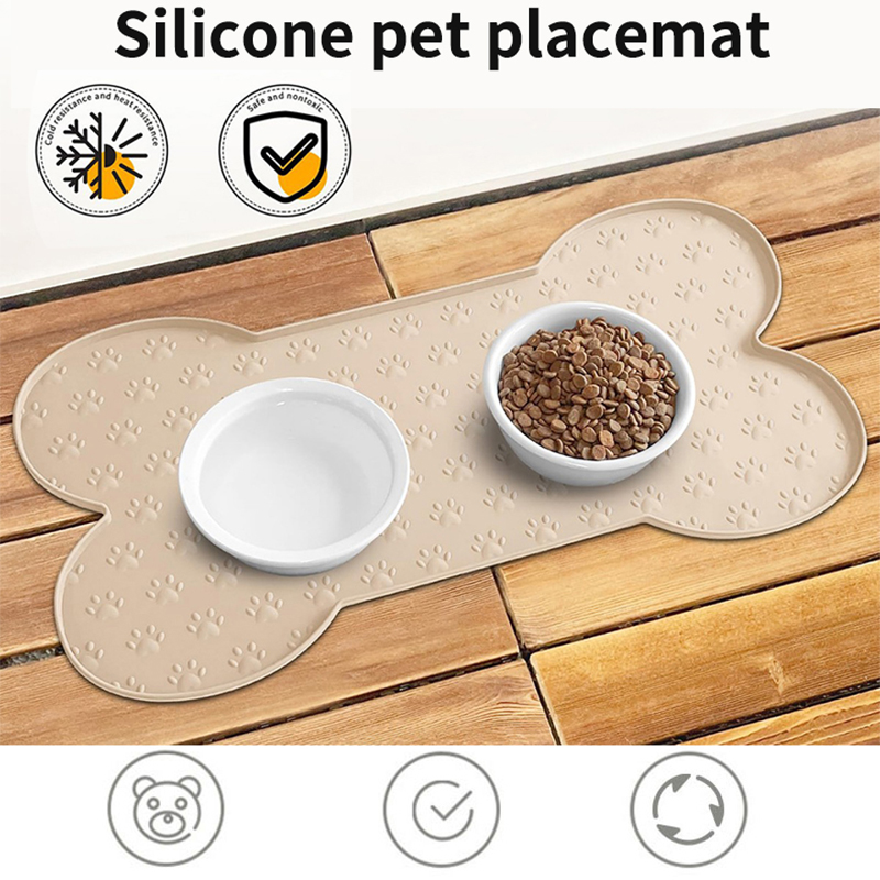 Calming Dog Bed - Czarno-morelowo-różowo-szara silikonowa mata dla zwierząt, mata