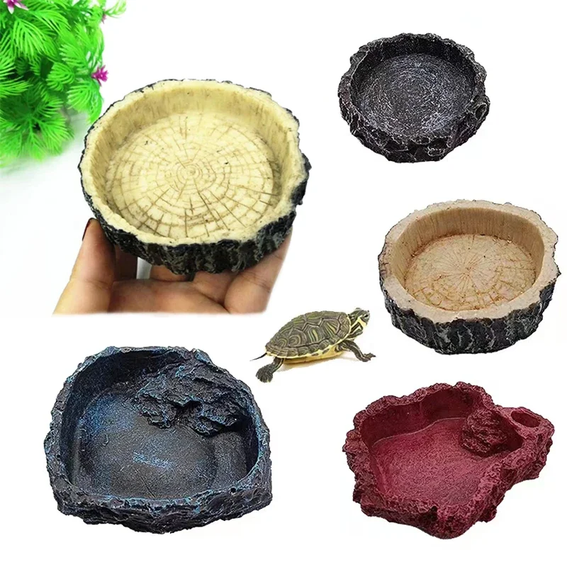 Pet Supplies Fish - Pet Reptile Feeder Bowl Resin Aquarium