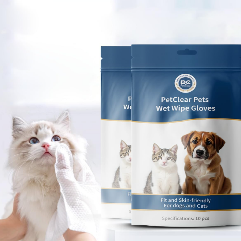 Pet Ear Cleaner - Rękawice jednorazowe do czyszczenia zwierząt PetClear,